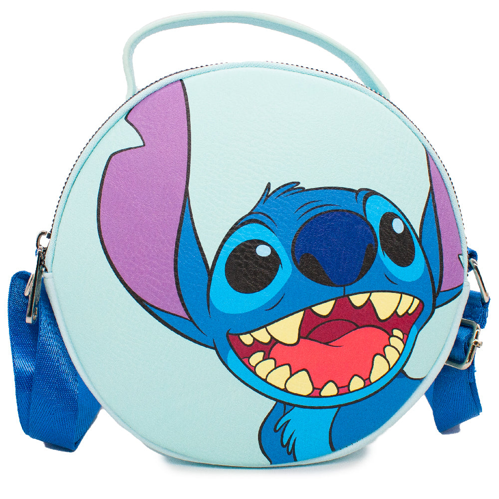 Women's Round Crossbody Bag - Lilo & Stitch Stitch Smiling Face Blue —  Buckle-Down